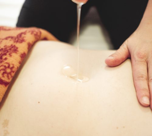 masaje útero aceite